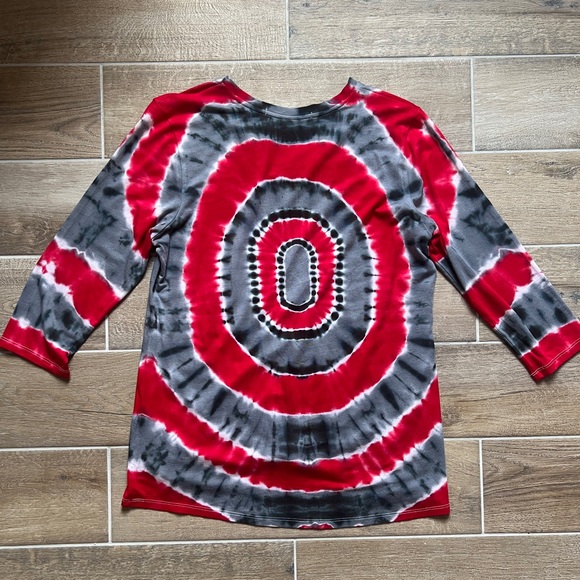 Devon & Jones Women’s OHIO STATE Tie-Dyed Tunic Tee - Picture 2 of 5